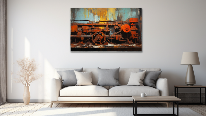 Canvas Wall Art - Rustic Remnants Abstract - HD0534