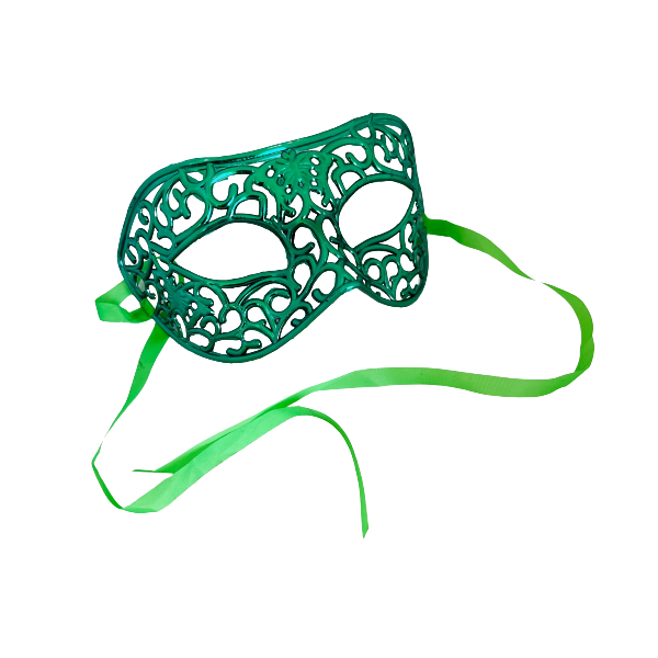 Dress Up Theatrical Plastic Green Masquerade Mask