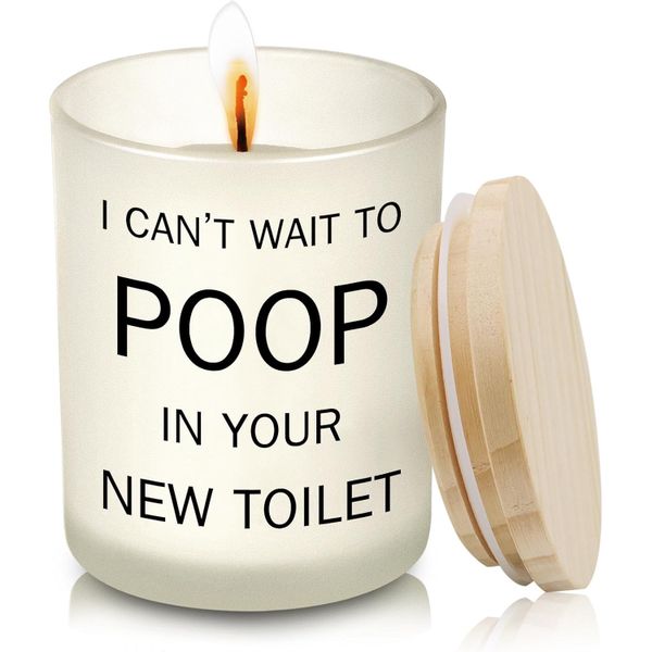 Funny Housewarming Candle Gift I Can't Wait To Poop In New Toilet Soy Wax