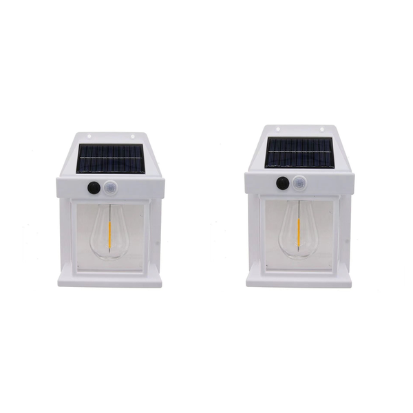 Set Of 2 Weatherproof Motion Sensor Solar Wall Light M24-1-2