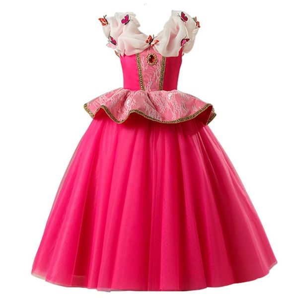 Pretty Pink Princess Dress With Butterfly Detail