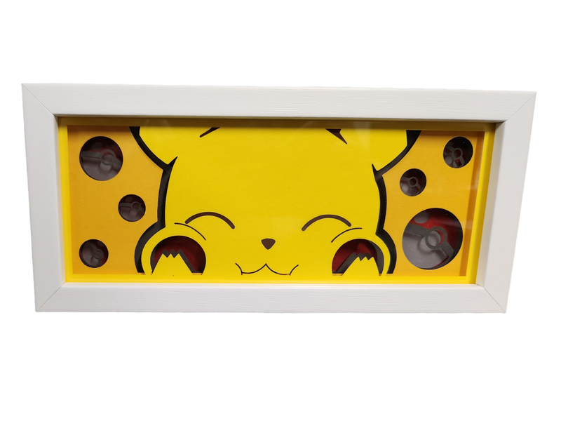 Pikachu Pokemon Inspired Shadow Box Light