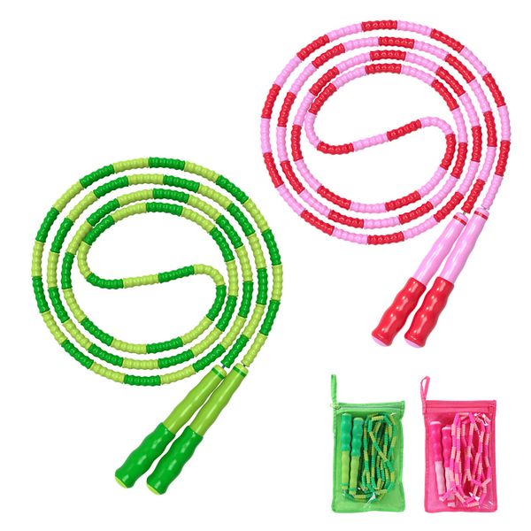 9.2 Feet Bamboo Joint Adjustable Length Jump Rope 2 Piece Tangle-Free