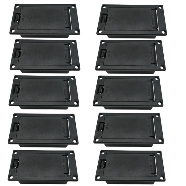 10Pcs 9V Battery Box with 9 Volt Clip for Guitar Pickup