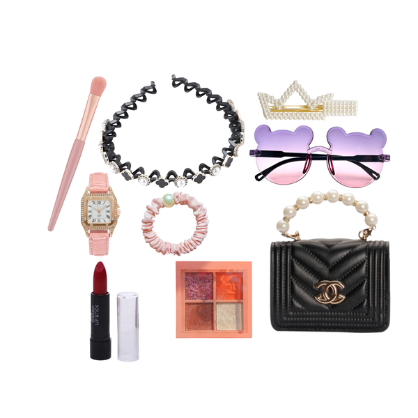 9 Piece Little Girls Play Dress-Up Beauty Make-Up Kit Set