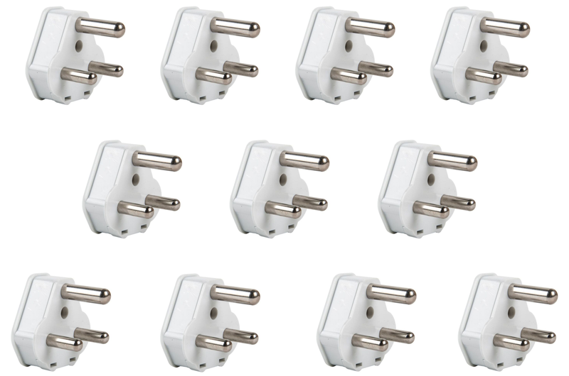 XenTec 10 PACK - PVC 3 Pin Plug Top 16A - White