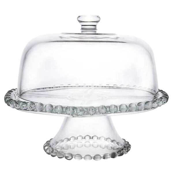 3 in1 - Large Heavy Duty Crystal Clear Glassware Cake Stand,Cupcake,Dessert