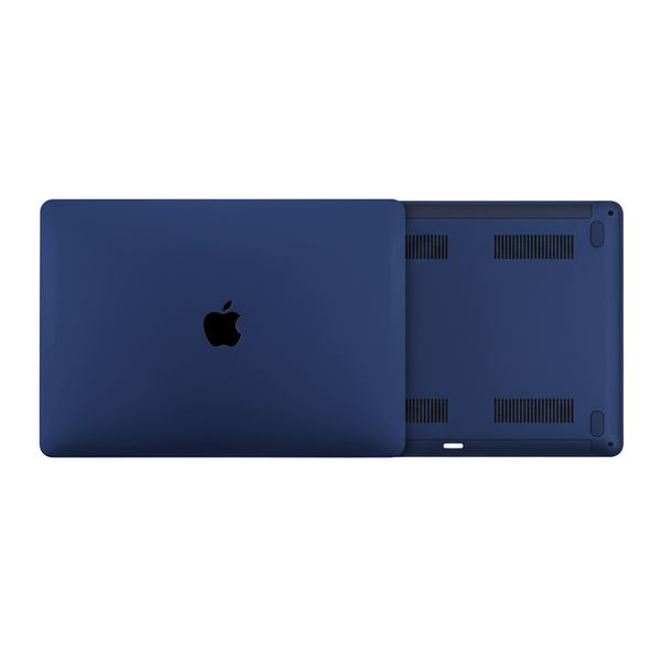 Plastic Laptop Protective Case for Apple MacBook 12-inch - Dark Blue