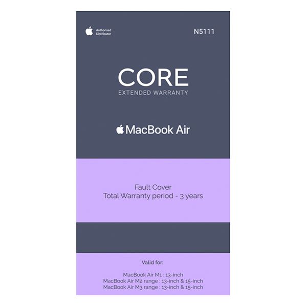 Core Extended Warranty Compatible With MacBook Air (2 Years Extended)
