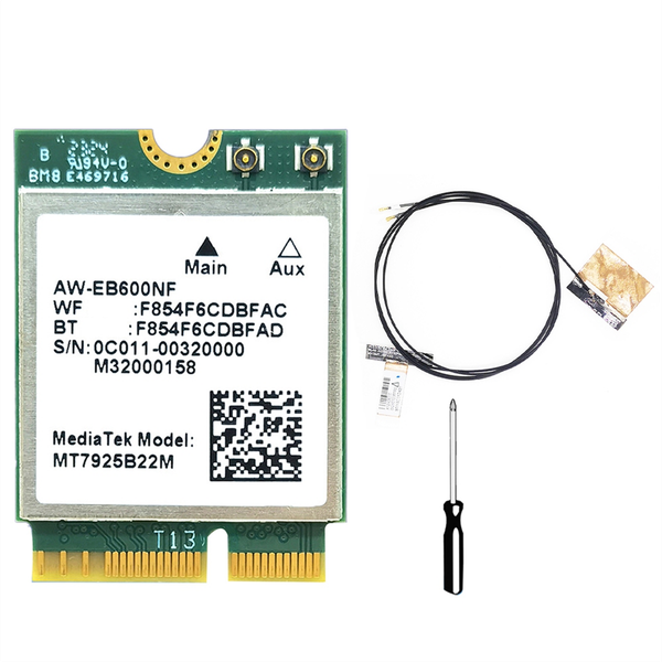 Mt7925 Wifi 7 Card+Internal Antennas 2 4G/5G/6G Wifi Card Adapter
