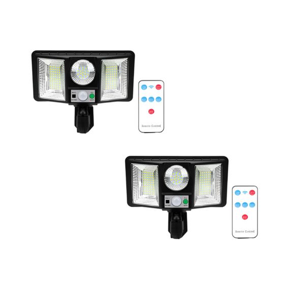 Set Of 2 Waterproof IP67 Outdoor Solar Flood Light With Remote GD-2202