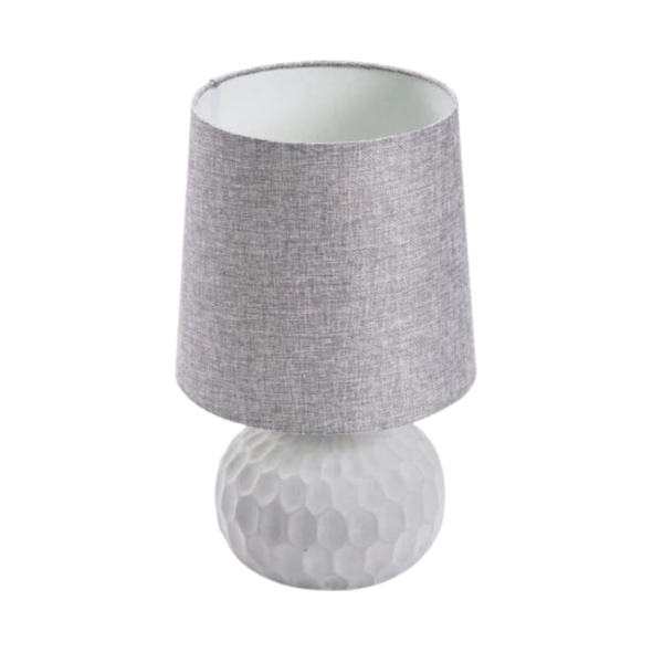 Curly Care - Kyker Concrete Base - Grey Fabric Shade