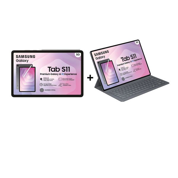 Samsung Galaxy Tab S11 5G (X736) 11" 128GB Tablet - Grey + Slim Keyboard Cover