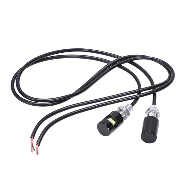 2 x White LED Motorcycle &amp; Car License Plate Bolt Light