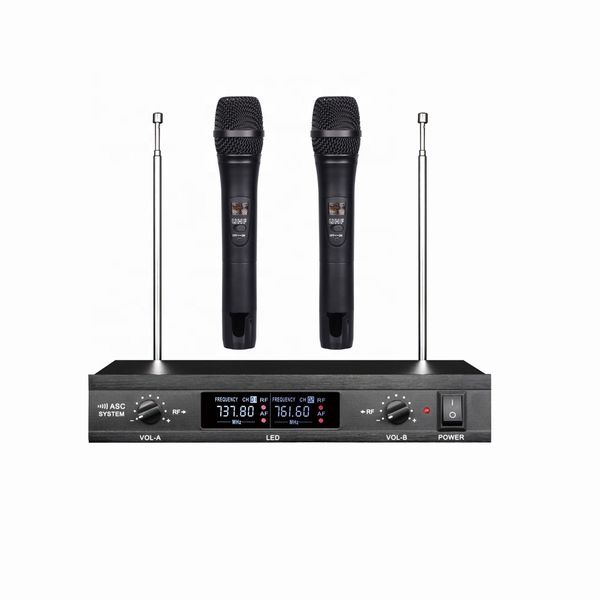 Fangwu 2 Channel VHF Wireless Microphone for Party KTV HY-02 -B2365
