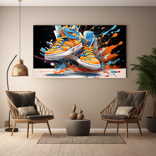 Canvas Wall Art - Sneaker Splash Graffiti - BK0200