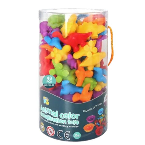 Dinosaur Color Sorting &amp; Counting Toy for Children, Educational Fun