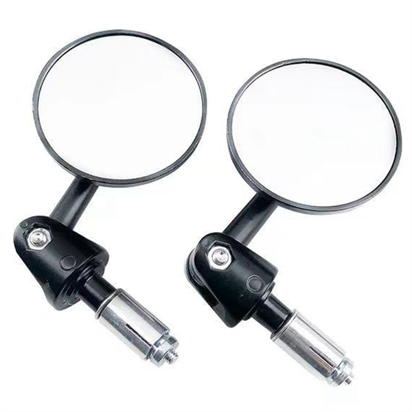 Motorcycle Handlebar Side Mirror Adjustable Round Mirror Universal
