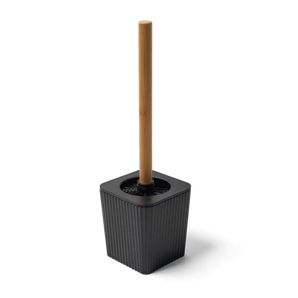 Toilet Brush Holder Black - Bamboo
