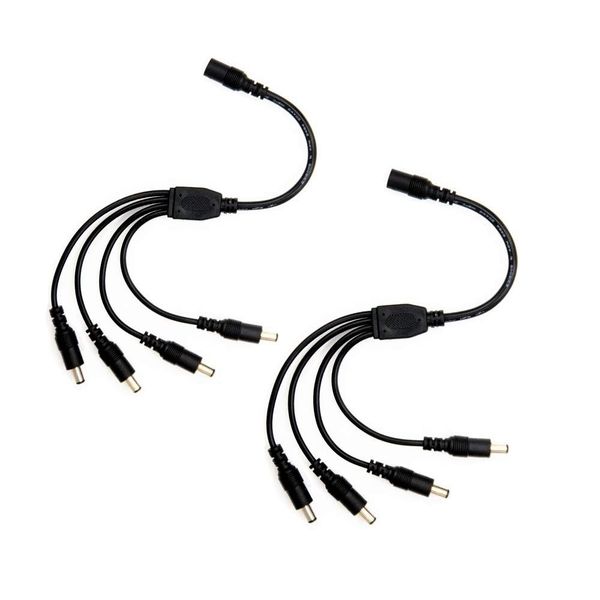 DC Power Splitter Cable 1 Female to 4 Male 5.5mm x 2.1mm - 2 Pieces