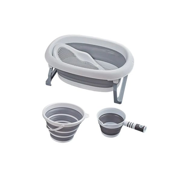 Baby Bathtub 4 Set Baby Foldable Bathtub Grey Bath Tub Set Shop Today. Get it Tomorrow