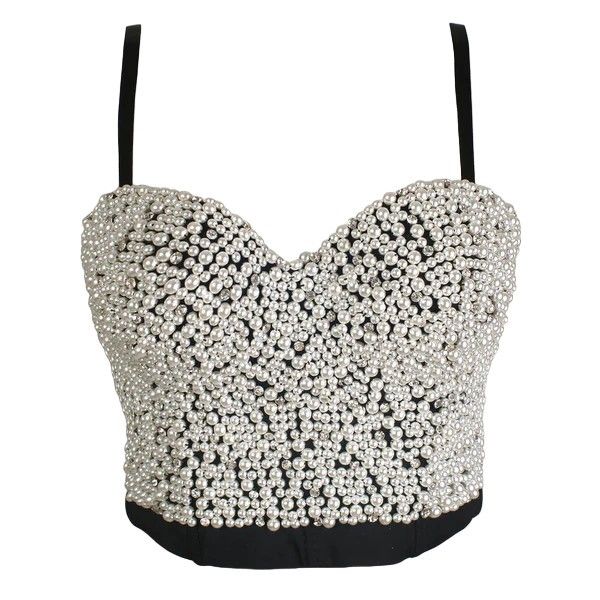 Pearl & Rhinestone Embellished Bralette | Shop Today. Get it Tomorrow ...