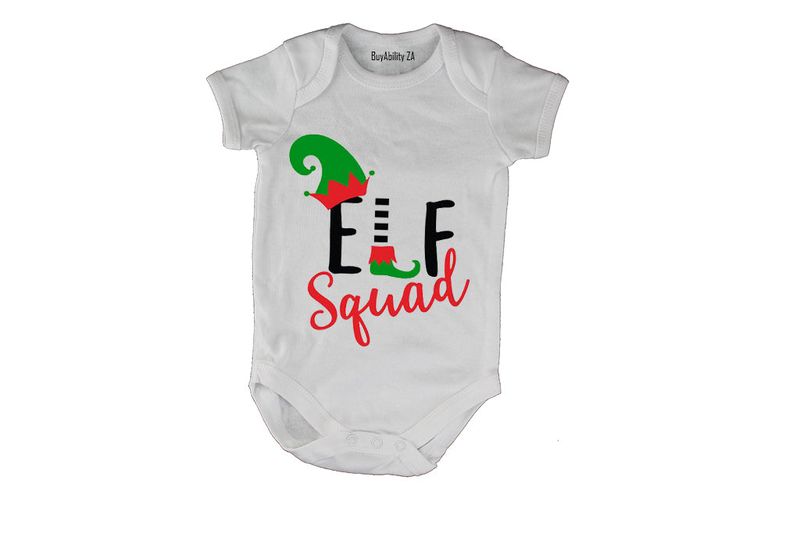 Elf Squad - Christmas - Short Sleeve - Baby Grow