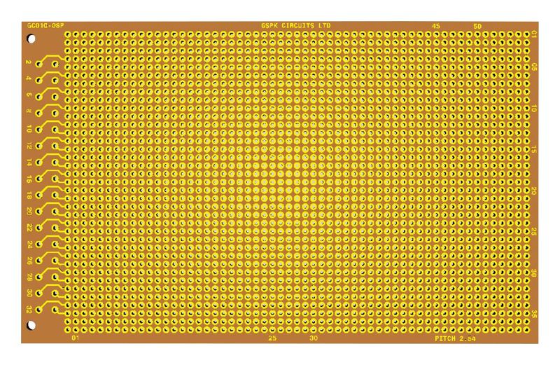 GSPK Circuits (GC010-OSP) Prototyping Board, FR2, 100mm x 160mm