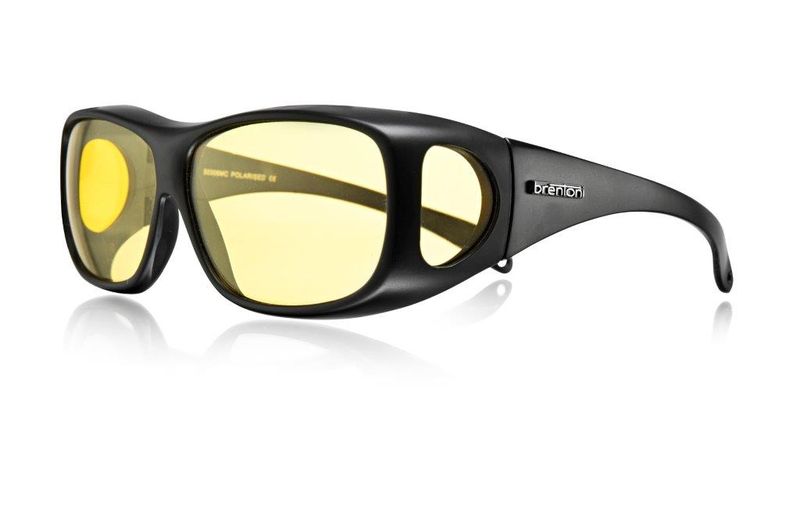 Brentoni Coverglasses Matt Black Yellow Lense