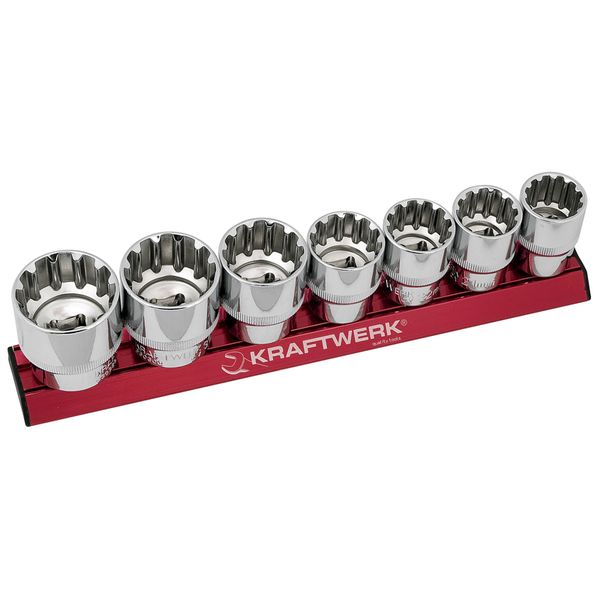 Kraftwerk Magnetic Rail Combi Socket Set 1/2-Inch Drive 7 Pieces