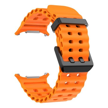 Rugged Silicone Band compatible with Samsung Galaxy Watch Ultra 47mm-Orange Image
