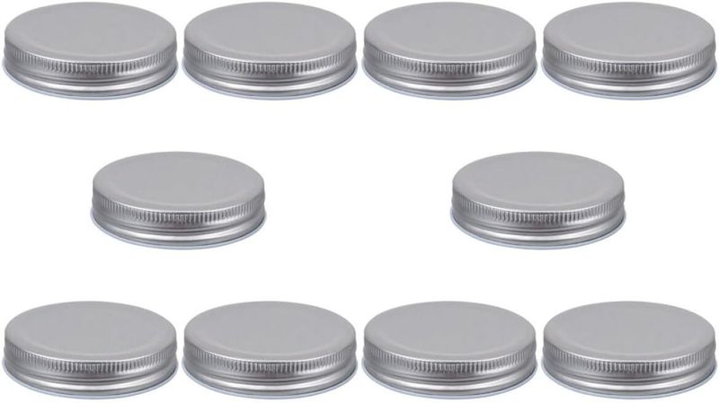 Silver Leakproof Iron Mason Jar Lids Home Preserving Sealing