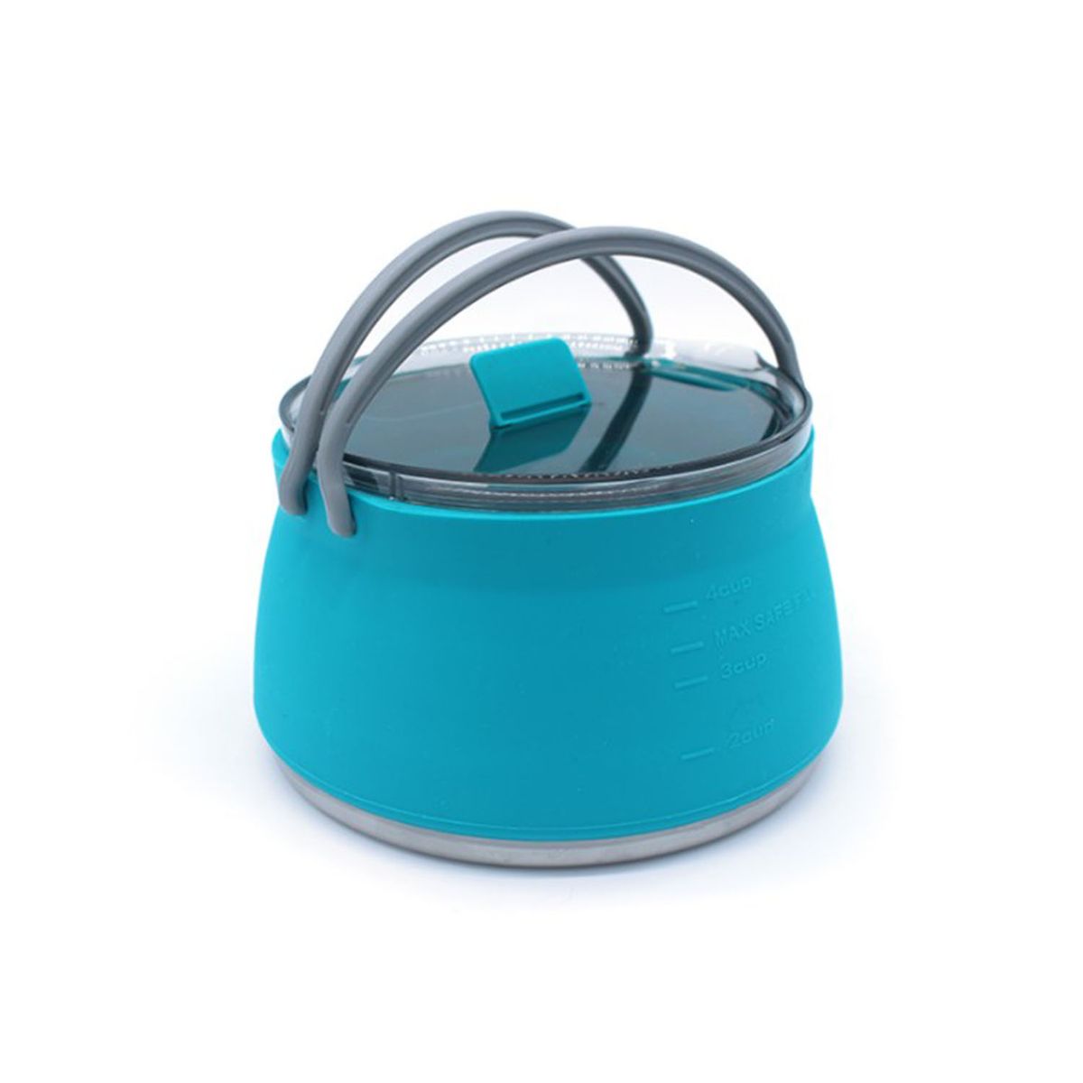 Foldable Compact Outdoor Silicone Pot Kettle 1.1L Capacity BPA Free