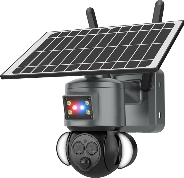 HiMost 6MP Dual Lens 12x Optical Zoom Solar WiFi Outdoor Security Camera