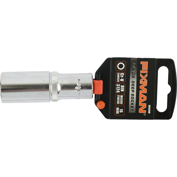 Fixman - Deep Socket - 3/8 Inch Drive - 16mm - 10 Pack