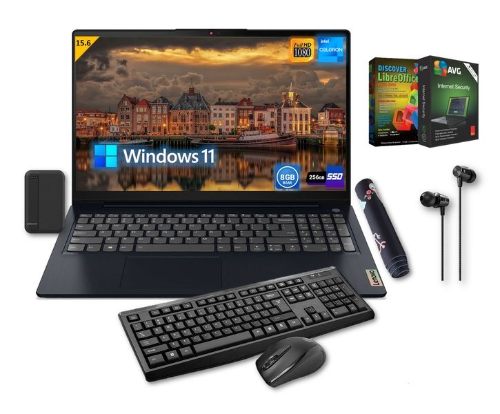 Lenovo Notebook Bundle 8GB-256GB perfect for students, professionals