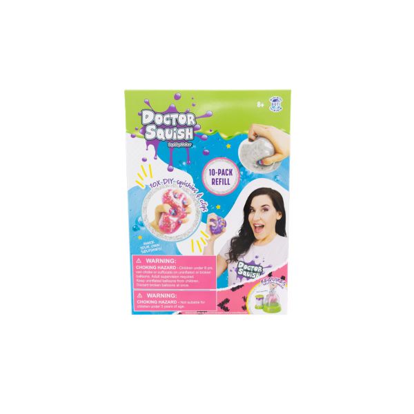 Doctor Squish - Squishy Pack Refill V2 - 10 Balloons + Clips