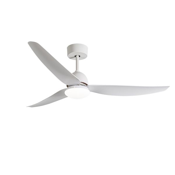 52-Inch Ceiling Fan with Light and Remote control,Dimmable,White