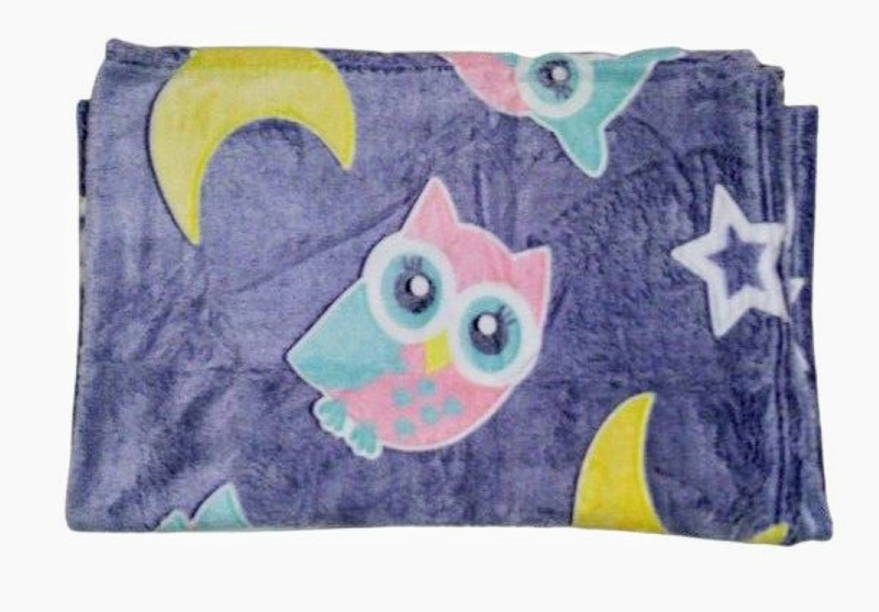 Glow In The Dark Blakets For Kids - Owl Print