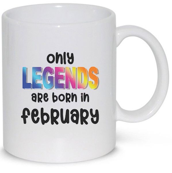 Only legends are born in february v9 Pack Mug