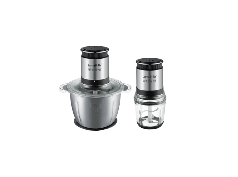 LUMA BELLA 56014 Electric Vegetable &amp; Fruit Plastic Stainless Steel Chopper