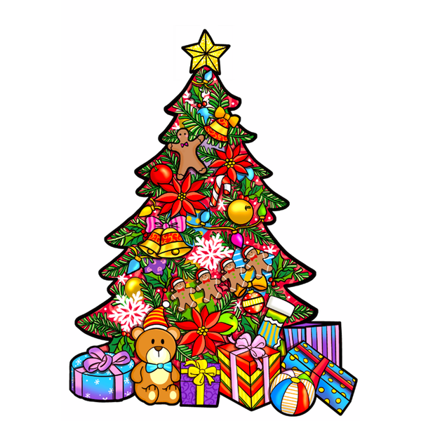 Christmas Tree Wooden Puzzle - Small