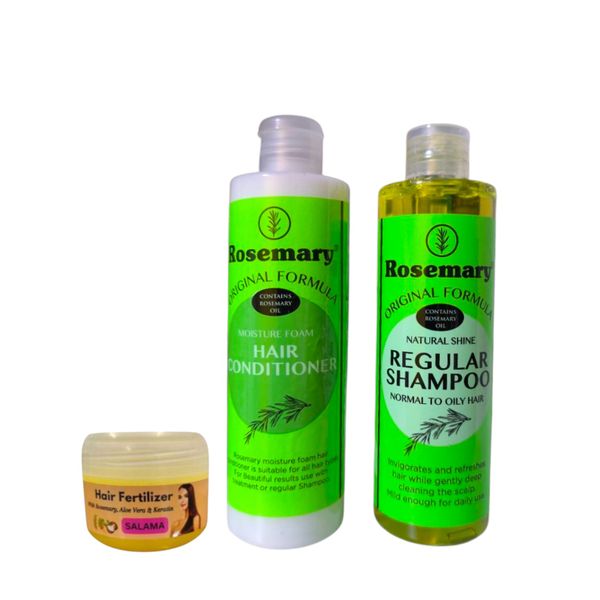Rosemary - Shampoo, Conditioner &amp; Salama Fertiliser For Healthy Hair