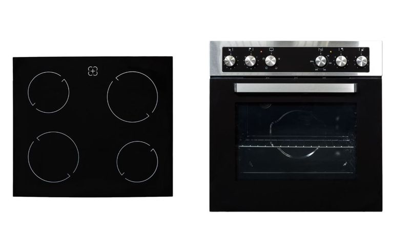 Falco 60cm Stainless Steel Oven and Ceran Hob Set