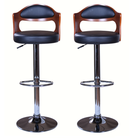 Bar Kitchen Stools Set of 2 Black Brown Colours Shop Today