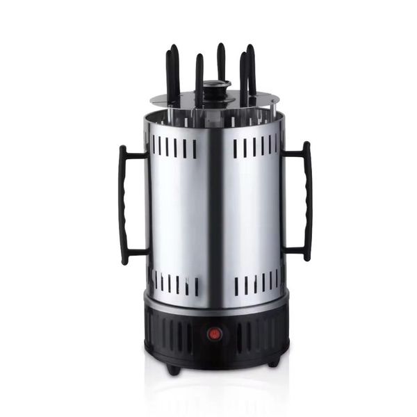 1000W Smokeless Electric BBQ Grill with Rotating Function &amp; 6 Skewers