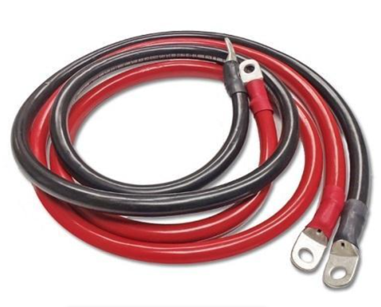 1m Red &amp; 1m Black Solar Battery Cable With 8 Lugs