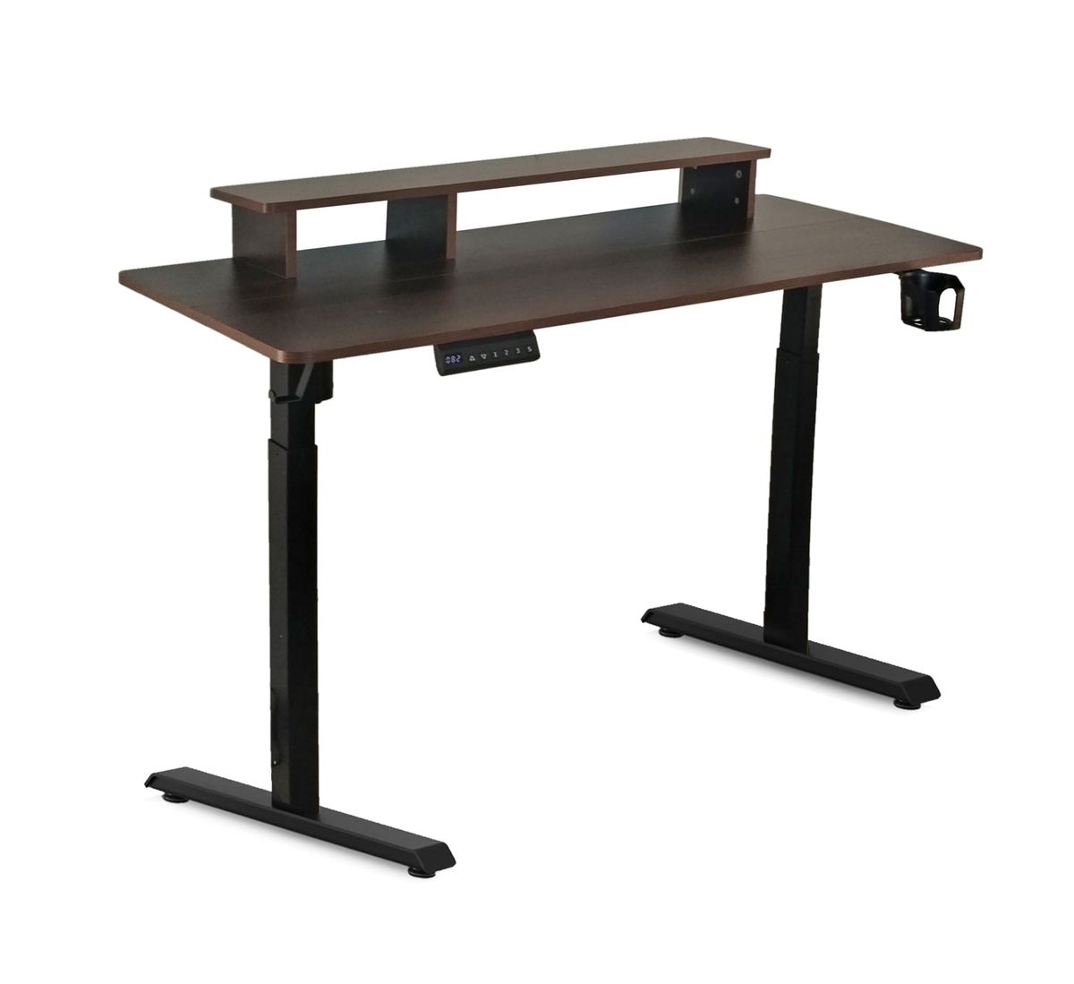 WorkNest Height Adjustable Desk - Walnut - Fine Living