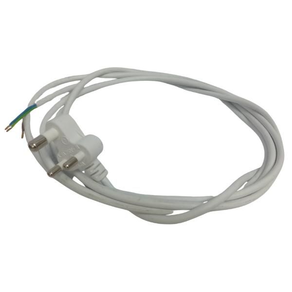 Waco - Cordset / 5A 3 Pin Cordset White - 3m