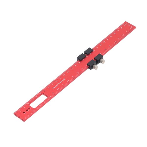 300mm Alloy Wood Scribing Ruler with Slide Stop